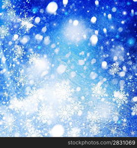 Abstract christmas backgrounds with cool bokeh and ice texture