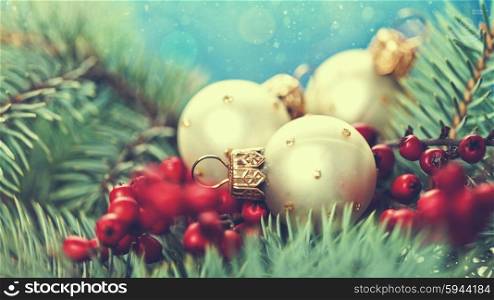 Abstract Christmas backgrounds with holiday decorations