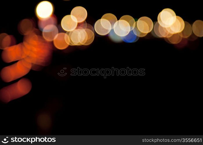 Abstract Christmas lights blurred background