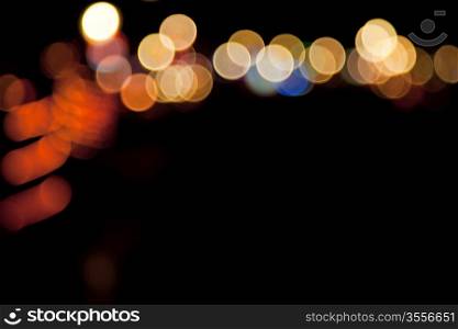 Abstract Christmas lights blurred background