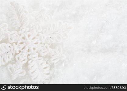 Abstract Christmas snow background. Shallow depth of fields
