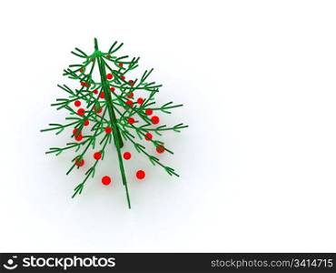 abstract christmas tree. 3D firtree