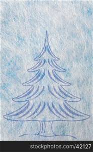 Abstract christmas tree and space for text, christmas card