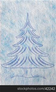 Abstract christmas tree and the german words for Merry Christmas, christmas card