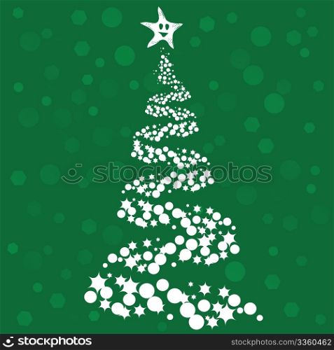 Abstract Christmas tree vector