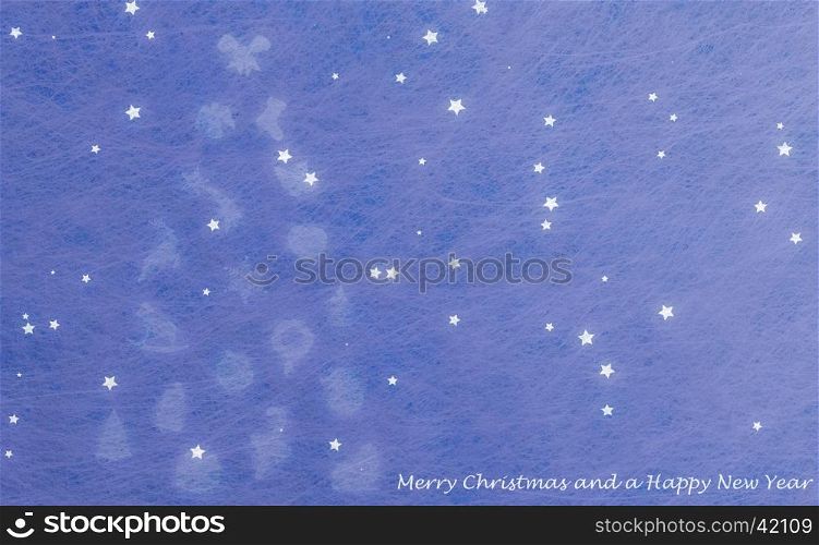 Abstract christmas tree with various christmas motifs and the words Merry Christmas and a Happy New Year