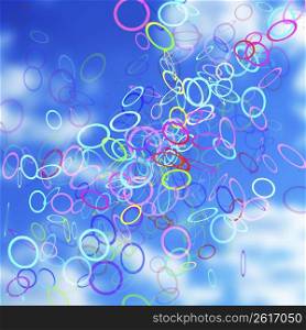 Abstract circle design on sky background