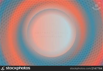Abstract circle gradient colorful template. Overlapping with halftone design decorative background. Illustration vector