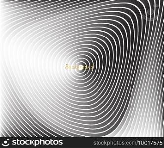 Abstract circle pattern black and white color ring. Abstract  vector illustration for sound wave, Monochrome graphic.