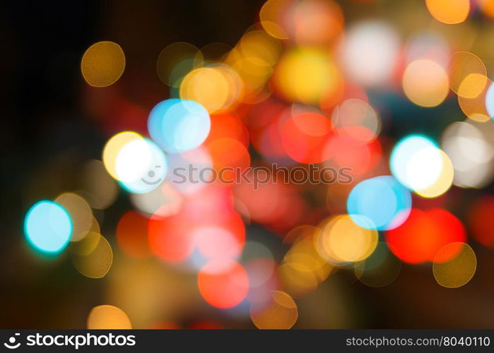 Abstract circular bokeh background of car light