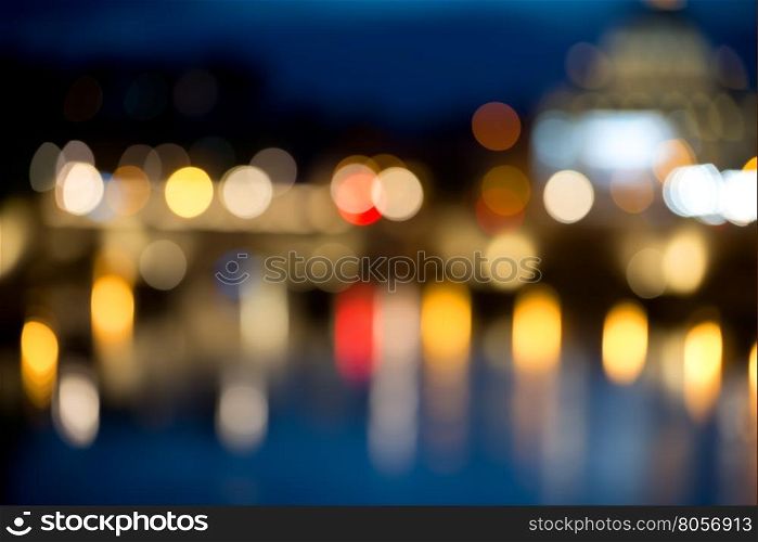 Abstract circular bokeh background of Vatican in Italy
