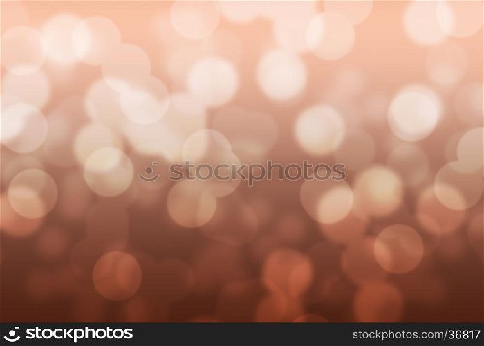 Abstract circular copper color bokeh background