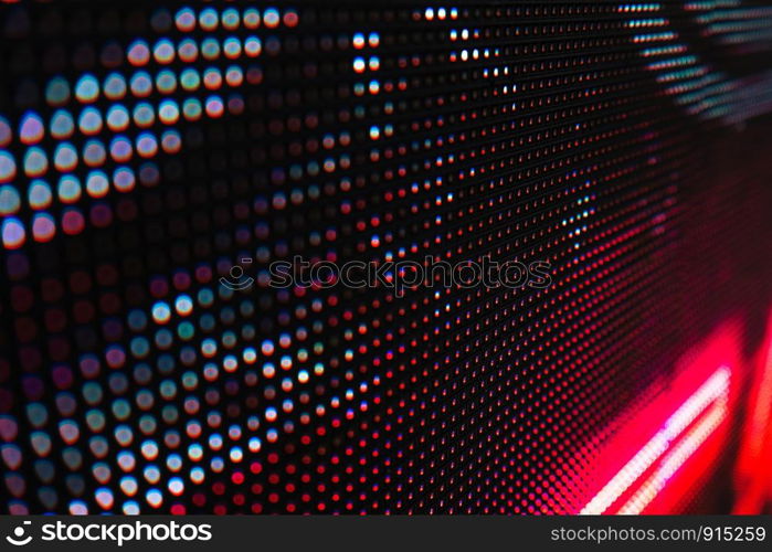 Abstract Close up Bright colored LED SMD video wall abstract background