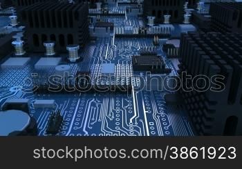 abstract close-up of a circuit board