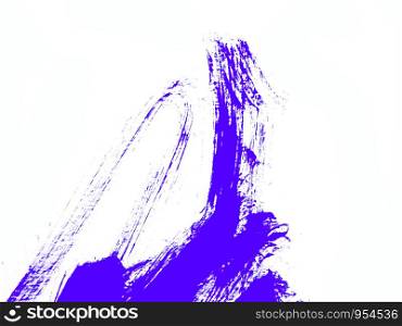 Abstract close up of purple watercolor hand painting on paper white background