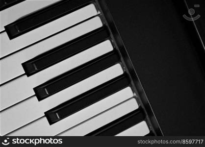 Abstract Closeup Shot Of Piano Keyboard