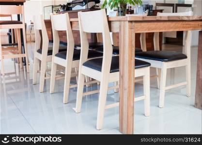 Abstract coffee shop interior for background, stock photo