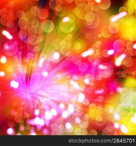 Abstract color backgrounds with glowing lines and bokeh