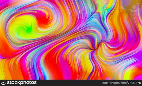 Abstract Color. Liquid Screen series. Abstract background made of vibrant flow of hues and gradients on the theme of art, design and technology