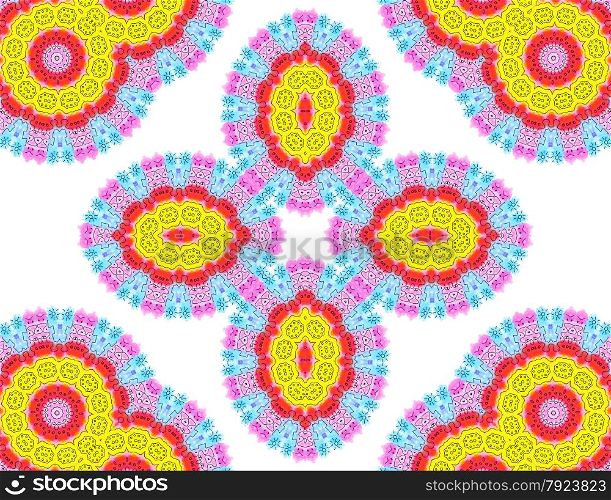 Abstract color pattern on white background