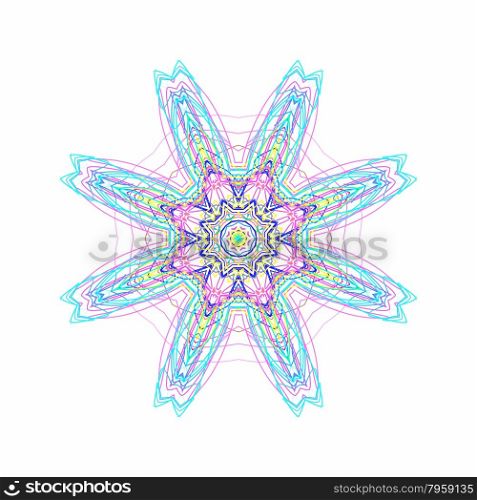 Abstract color pattern shape on white background