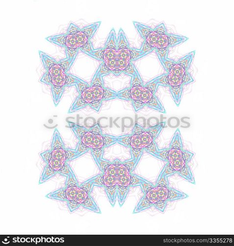 Abstract color pattern shapes on white background