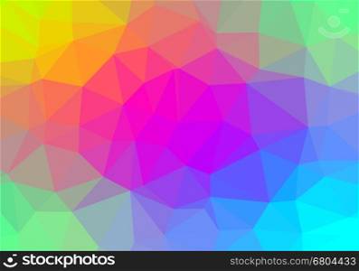 Abstract color polygonal triangle patterns. Low poly background.&#xD;&#xA;