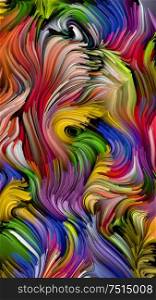 Abstract color swirl wallpaper on subject of abstract art, dynamic design and creativity. Color Swirl series.