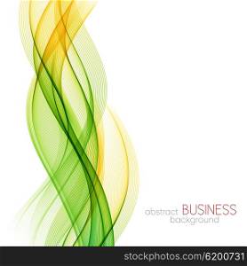 Abstract color wave design element. Abstract color wave design element. Yellow and green wave