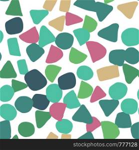 Abstract colored shapes seamless pattern. Simple design texture with chaotic painted shapes. Backdrop for textile or book covers, wallpapers, design, wrapping. Abstract colored shapes seamless pattern. Simple design texture