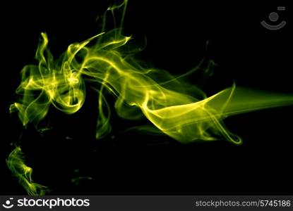 abstract colored smoke in a black background