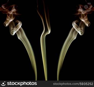 abstract colored smoke on a black background