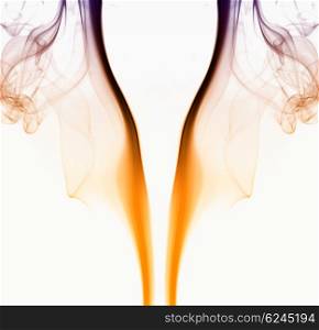 abstract colored smoke on a white background