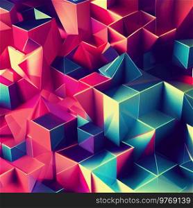 abstract colorful background. 3d rendering digital art illustration