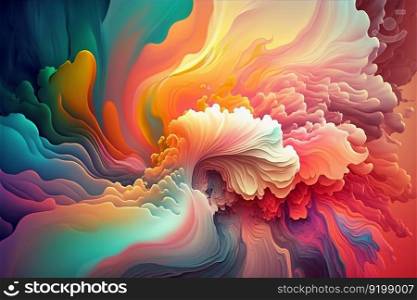 abstract colorful background with lines, created by generative IA.