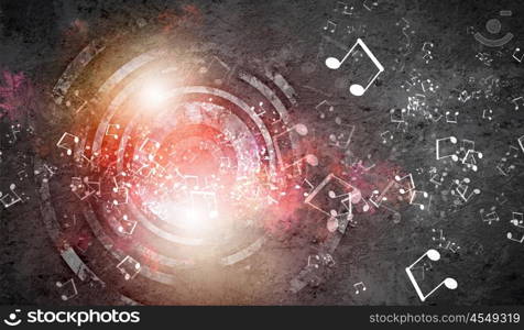 Abstract colorful backgrounds. Abstract colorful backgrounds with elements symbolizing music. collage