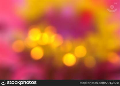 Abstract colorful bokeh background by de focus flower