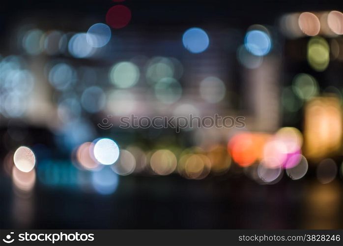 Abstract colorful bokeh background by de focus lighting