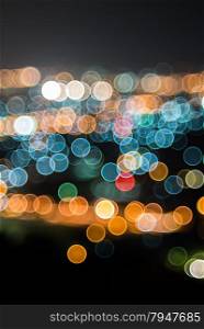 Abstract colorful bokeh background by de focus lighting