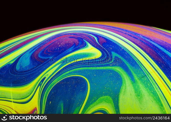 abstract colorful bubble black background