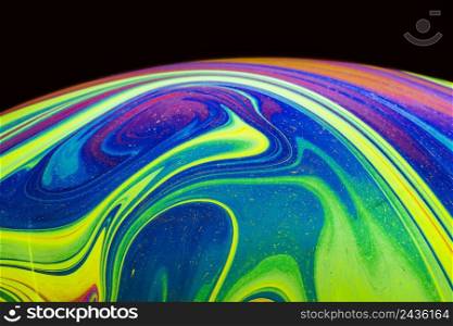 abstract colorful bubble black background