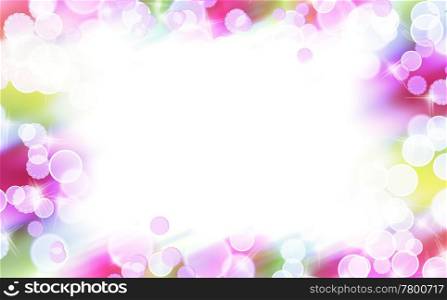 Abstract colorful bubble border