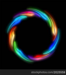 abstract colorful circle shape illustration, logo design