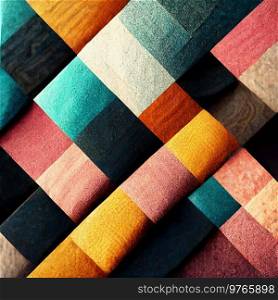 abstract colorful cloth  background. 3d rendering digital art illustration