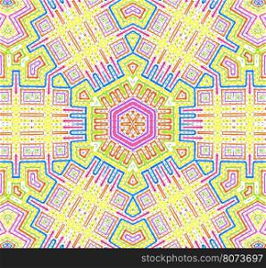Abstract colorful concentric lines pattern on white background