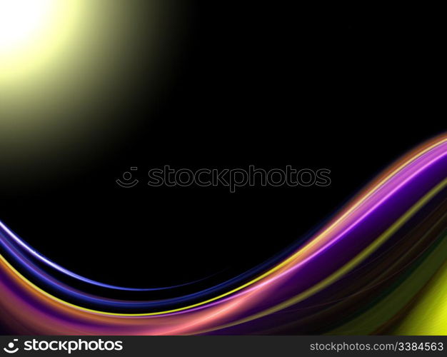 abstract colorful design on a black background