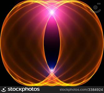 abstract colorful design rings isolated on black background