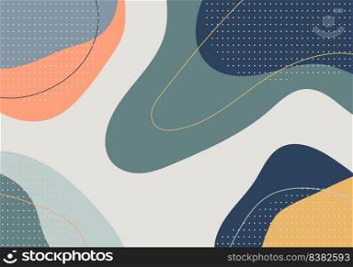 Abstract colorful doodle shapes template design artwork. Overlapping artwork decoration style background. Vector
