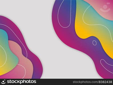 Abstract colorful doodles hand drawing template design. Overlapping artwork decoration style background. Vector