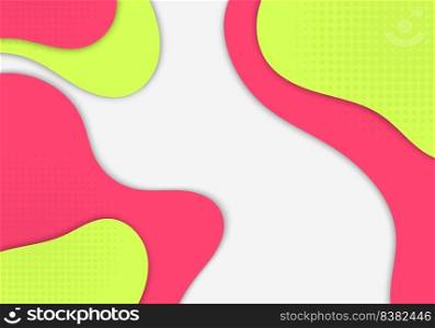 Abstract colorful doodles template design decorative style artwork. Overlapping style decoration artwork background. Vector